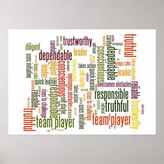 やる気を起こさせる単語#4の前向き値 ポスター (正面)