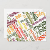 やる気を起こさせる単語#4の前向き値 ポストカード (正面/裏面)