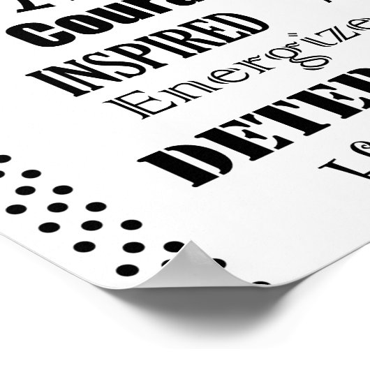 やる気を起こさせる及び感動的フィットネスタイポグラフィ ポスター (角)