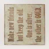 やる気を起こさせる友感動的達のメッセージ ジグソーパズル (縦)