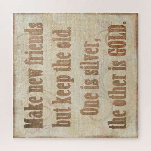 やる気を起こさせる友感動的達のメッセージ ジグソーパズル (縦)