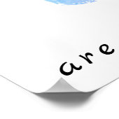 やる気を起こさせる吸汁性の芸術性の高い青とピンクのポスター ポスター (角)