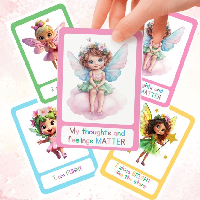 やる気を起こさせる妖精の確認ランチボックスキッズカード (Fairy Affirmation Cards-Motivational Lunch Box Notes kids Lunchbox cards)