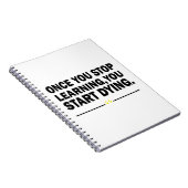 やる気を起こさせる学先生引用文 ノートブック (右側)