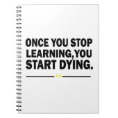 やる気を起こさせる学先生引用文 ノートブック (正面)