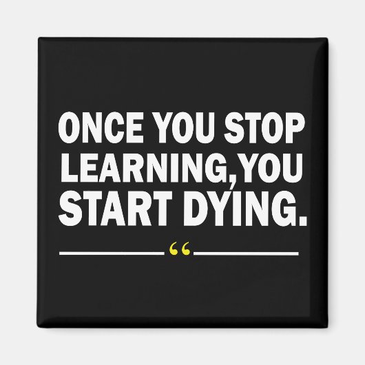 やる気を起こさせる学先生引用文 マグネット (正面)