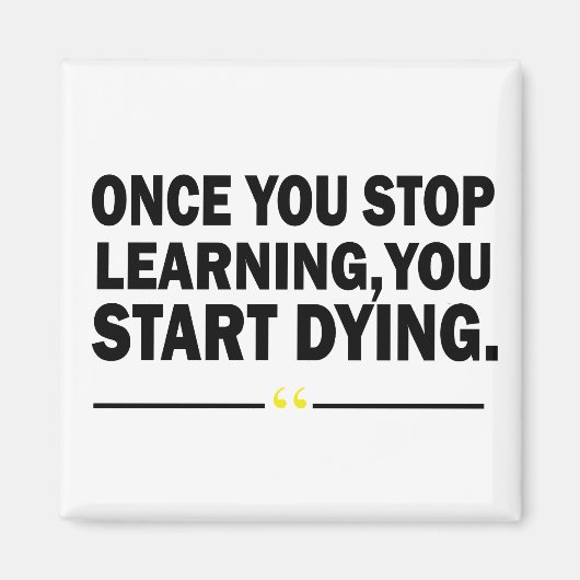 やる気を起こさせる学先生引用文 マグネット (正面)