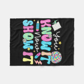 やる気を起こさせる州テスト日No フリースブランケット (正面(横))