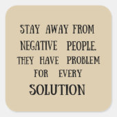 やる気を起こさせる引用文おもしろいライフことわざ スクエアシール (正面)