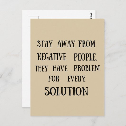 やる気を起こさせる引用文おもしろいライフことわざ ポストカード (正面/裏面)