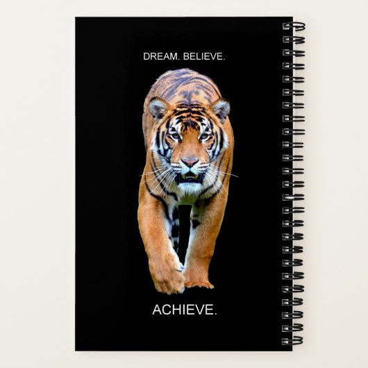 やる気を起こさせる引用文が夢信じをスパイラルに ノートブック (裏面)