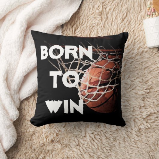 やる気を起こさせる引用文ことわざバスケッ生まれプが勝ちに クッション (ブランケット)