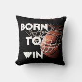 やる気を起こさせる引用文ことわざバスケッ生まれプが勝ちに クッション (正面)