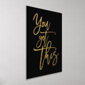 やる気を起こさせる引用文この得スクリプトは黒実在い 箔ポスター (レイダウン)