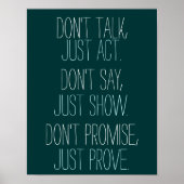 やる気を起こさせる引用文だけ証明 ポスター (正面)