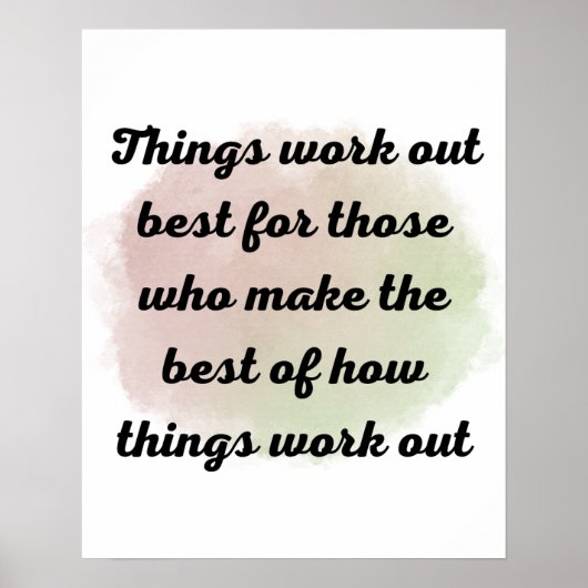 やる気を起こさせる引用文とことわざウォールアート ポスター (正面)