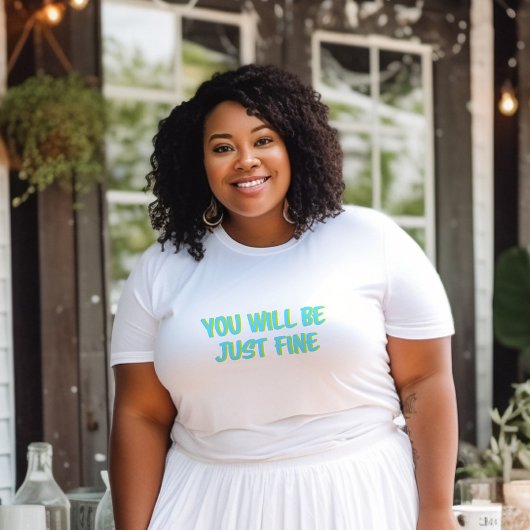 やる気を起こさせる引用文と勇気付けられるブロック文字 Tシャツ