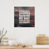 やる気を起こさせる引用文と実績引用文 ポスター (キッチン)