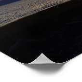 やる気を起こさせる引用文と美しい夕日 ポスター (角)