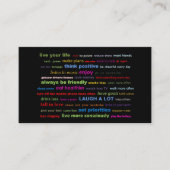 やる気を起こさせる引用文のパーソナライズ文字背景 名刺 (正面)