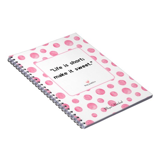 やる気を起こさせる引用文の前向きジャーナル日記 ノートブック (右側)