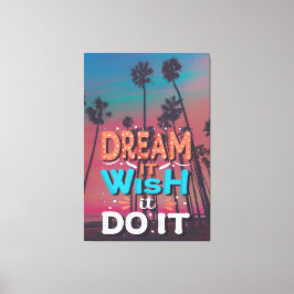 やる気を起こさせる引用文の夢 キャンバスプリント