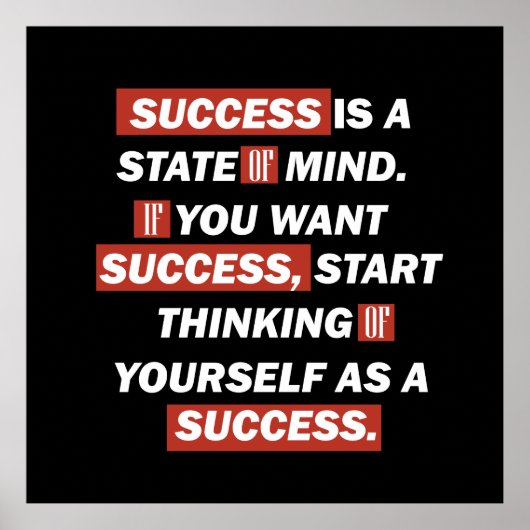 やる気を起こさせる引用文の成功 ポスター (正面)