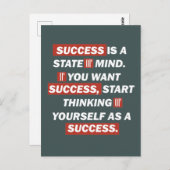 やる気を起こさせる引用文の成功 ポストカード (正面/裏面)