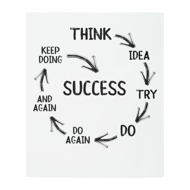 やる気を起こさせる引用文の考え方を指導する先生 メタルプリント (正面)