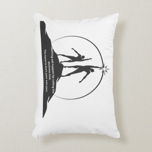 やる気を起こさせる引用文の行き詰まったデザイン アクセントクッション (正面(垂直))