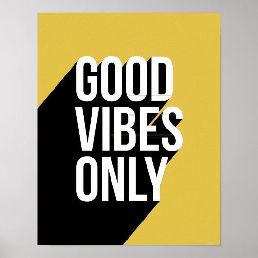 やる気を起こさせる引用文の長い影 ポスター (正面)