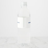 やる気を起こさせる引用文の青い流れ ペットボトルラベル (裏面)