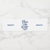 やる気を起こさせる引用文の青い流れ ペットボトルラベル (シングルラベル)