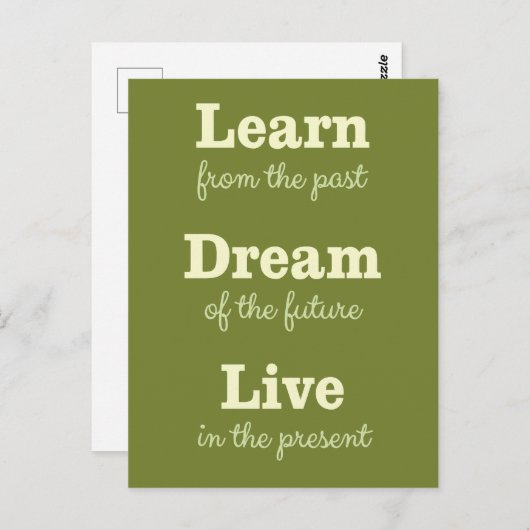 やる気を起こさせる引用文はがき ポストカード (正面/裏面)