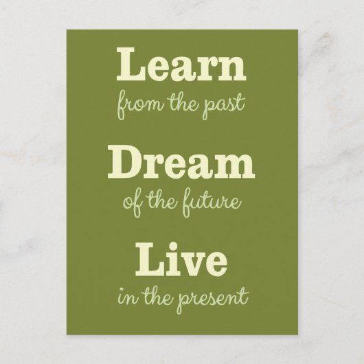 やる気を起こさせる引用文はがき ポストカード (正面)