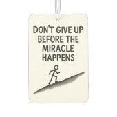 やる気を起こさせる引用文は与え奇跡の信仰の希望を上げない カーエアーフレッシュナー (裏面)