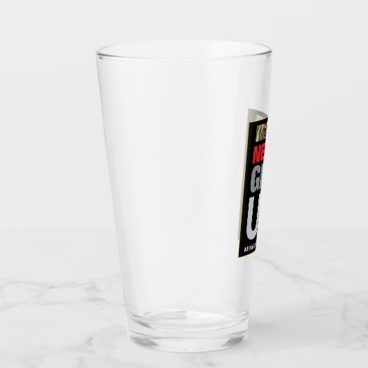 やる気を起こさせる引用文は決与えして降伏しない タンブラーグラス (右)