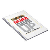 やる気を起こさせる引用文は決与えして降伏しない ノートブック (右側)