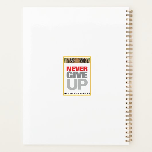 やる気を起こさせる引用文は決与えして降伏しない プランナー手帳 (裏面)