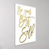 やる気を起こさせる引用文は自最高の自スクリプトの白 箔ポスター (レイダウン)