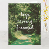 やる気を起こさせる引用文を進めることを保って下さい カード (黄色い花)