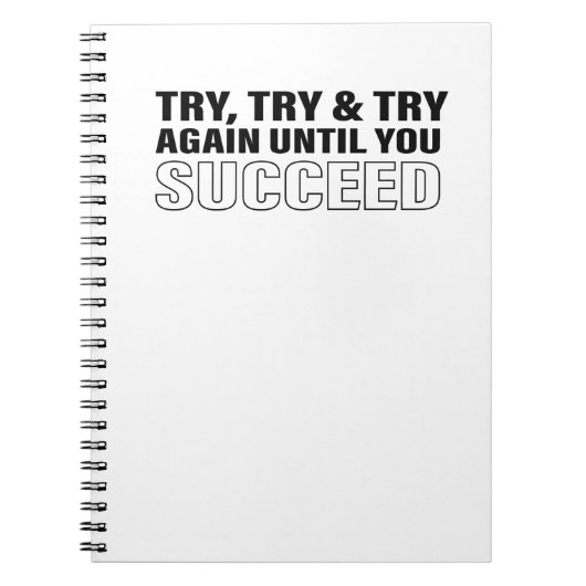 やる気を起こさせる引用文アート成功ライフヒント引用文 ノートブック (正面)