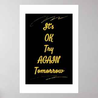 やる気を起こさせる引用文ウォールアート、金ゴールドとブラックスタイル ポスター