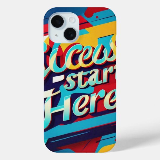 「やる気を起こさせる引用文ウォールアート」 Case-Mate iPhoneケース (裏面)