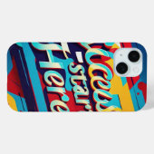 「やる気を起こさせる引用文ウォールアート」 Case-Mate iPhoneケース (裏面 (横))