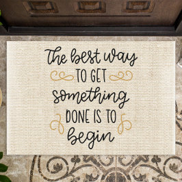 やる気を起こさせる引用文オンバー素朴ラップ ドアマット