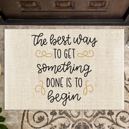 やる気を起こさせる引用文オンバー素朴ラップ ドアマット