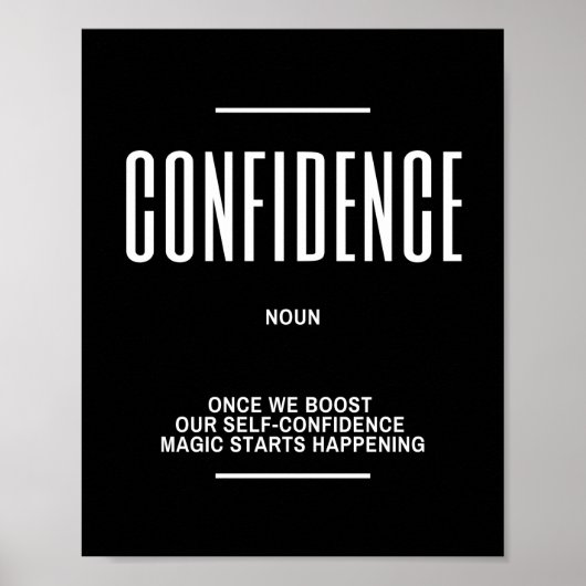 やる気を起こさせる引用文オン自信 ポスター (正面)