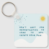 やる気を起こさせる引用文キーチェーン キーホルダー (正面)