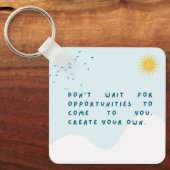 やる気を起こさせる引用文キーチェーン キーホルダー (正面)